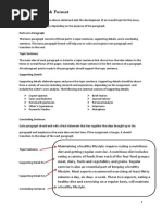 Basic Paragraph Format: Parts of A Paragraph