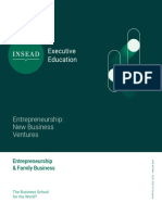 Insead Entrepreneurship New Business Ventures - INSEAD