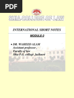 International Law Short Notes Module 3