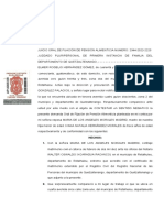 Contestacion de Demanda Juicio Oral de Pensión Alimenticia