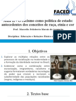 Aula II - O Racismo Como Política de Estado Antecedentes Dos Conceitos de Raça, Etnia e Cor