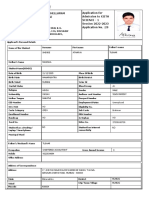 Application For Admission To XIITH Science - 1 Session 2022-2023 Application No.:29 Kishinchand Chellaram Junior College