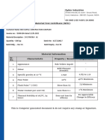 Material Test Certificate (MTC) : This Is Computer Generated Document & Do Not Require Any Stamp or Signature