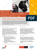 PwC's Academy VAT Compliance Diploma flyer-KSA - 2021 Batch 17