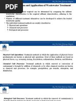 Classification and Application of Wastewater Treatment Methods