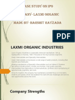 Case Study On Ipo Company-Laxmi Organic Made by - Harshit Rayzada