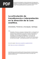 Amendolia, Florencia y Sourigues, San (..) (2020) - La Articulación de Transferencia e Interpretación en La Dirección de La Cura Analã (... )