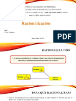 Racionalización Matemática