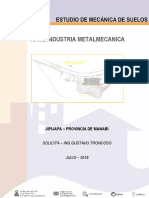 Informe Del Estudio de Mecanica de Suelos Nave Industria Metalmecanica Jipijapa - Opt