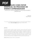 A Motivação Como Fator Essencial No Processo de Ensino e Aprendizagem