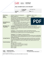 Learning Plan: Elementary & Secondary