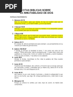 Citas Biblicas Sobre Inmutabilidad de Dios