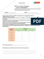 Sciences MYP 2 SA Unit 5 Criterion A