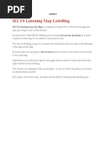 IELTS Listening Map Labelling Is Common in Section Two of The Test, Though You