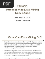 CS490D: Introduction To Data Mining: Chris Clifton