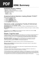 Summary Inter - Intra - Decision Making MOT 1543