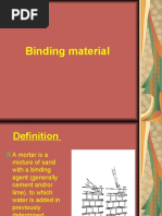 Lecture 2 MORTAR (Binding Material)