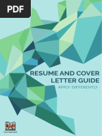 Resume and Cover Letter Guide: Apply Differently