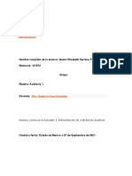 Actividad 3. Administración de Contratos de Auditoria