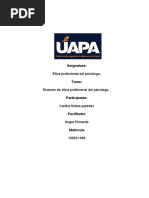 Carolina Examen Ética Profesional Del Psicólogo 2