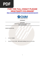 For The Full Essay Please WHATSAPP 010-2504287: Assignment OUMH1203 English For Written Communication May 2022 Semester