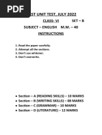 FIRST UNIT TEST - English