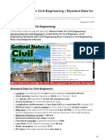 General Notes For Civil Engineering Standard Data For Civil Engineers