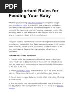 10 Important Rules For Feeding Your Baby: Baby Food Recipes Introducing Solids