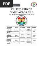 Calendario de Simulacros 2022