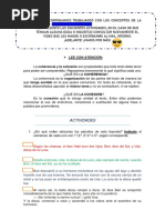 Actividades Coherencia y Cohesion.