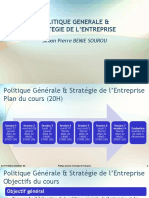 Session 1 À 4 (12H) Cours Politique Générale & Stratégie de L'entreprise MASTER 2 Sup'Elite