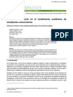 Influencia Del Estrés en El Rendimiento Académico de Estudiantes Universitarios