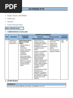 1° Grado - Actividad Del Dia 03 de Junio