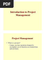 Introduction To Project Management CPM and Crashing