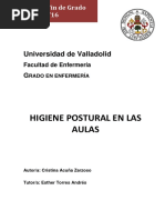 Higiene Postural en Las Aulas