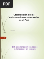 Clasificacion de Las Embarcaciones Artesanales en Peru