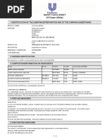 Safety Data Sheet Cif Cream (White) : 1 Identification of The Substance/Preparation and of The Company/Undertaking