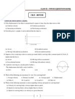 Ch.8 - Motion: Class Ix - Physics (Question Bank)