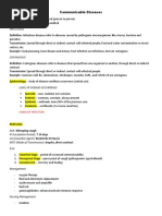 Communicable Diseases: Infectious