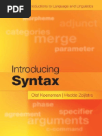 Introducing Syntax (Olaf Koeneman Hedde Zeijlstra (Koeneman Etc.)