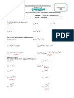 Exponent Worksheet Review