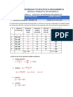 Tarea 6 CÁLCULO MEDIDAS ESTADÍSTICAS