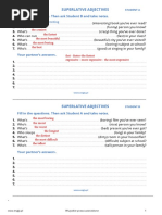 Superlative Adjectives - Pair Work Engly