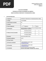 Silabo 2022-I METRADOS PRESUPUESTO Y PROGRAMACIÓN DE OBRAS A