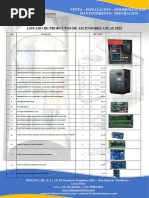 Listado de Productos 2022