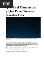 Qué Es El Plano Astral y Qué Papel Tiene en Nuestra Vida