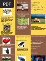 Elementos Básicos Personales para Campamentos