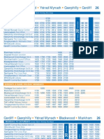 Timetable For Number 26 Service Stagecoach South Wales