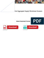 Aggregate Demand and Aggregate Supply Worksheet Answers