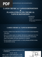 Laser Vapour Deposition & Plasma Enhanced Deposition